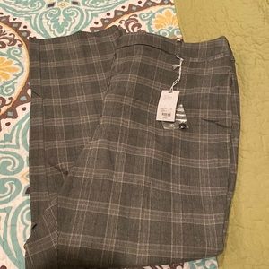 Lane Bryant plaid straight leg pants